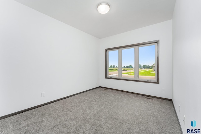 view of carpeted spare room