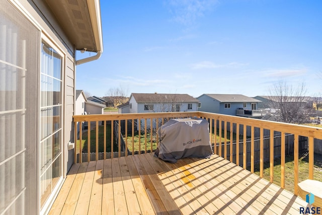 deck with grilling area