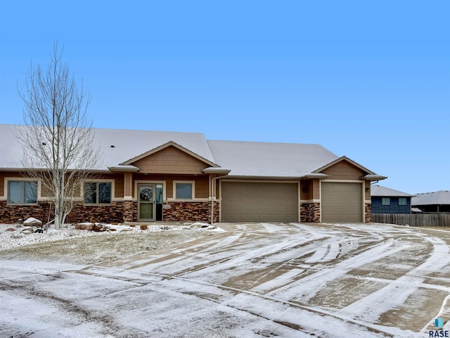 view of front of home featuring a garage