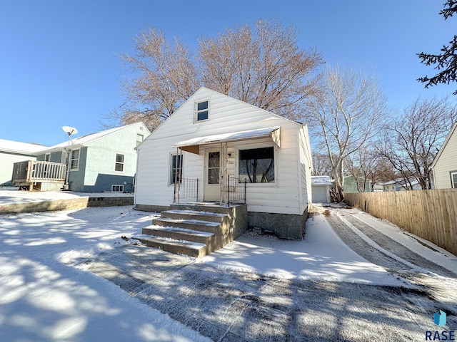 view of front of home