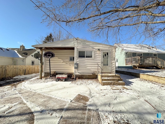 view of front of home