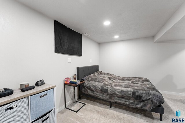 view of carpeted bedroom