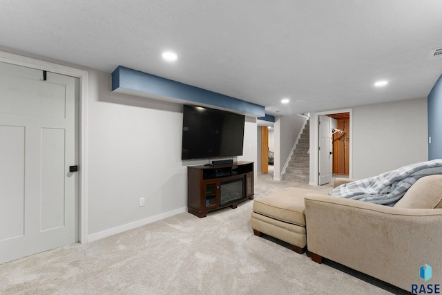 view of carpeted living room