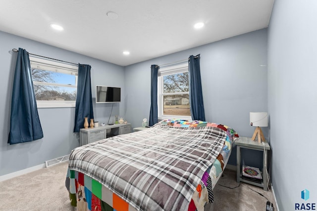 view of carpeted bedroom