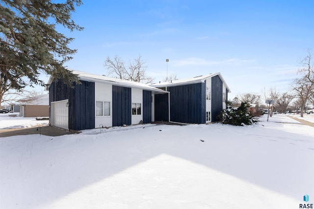 exterior space featuring board and batten siding