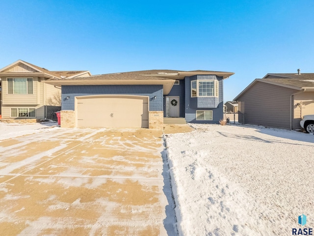 view of front of home featuring a garage