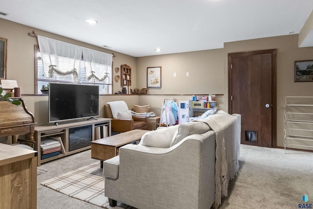 view of carpeted living room