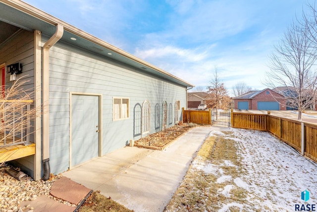 view of property exterior featuring a patio