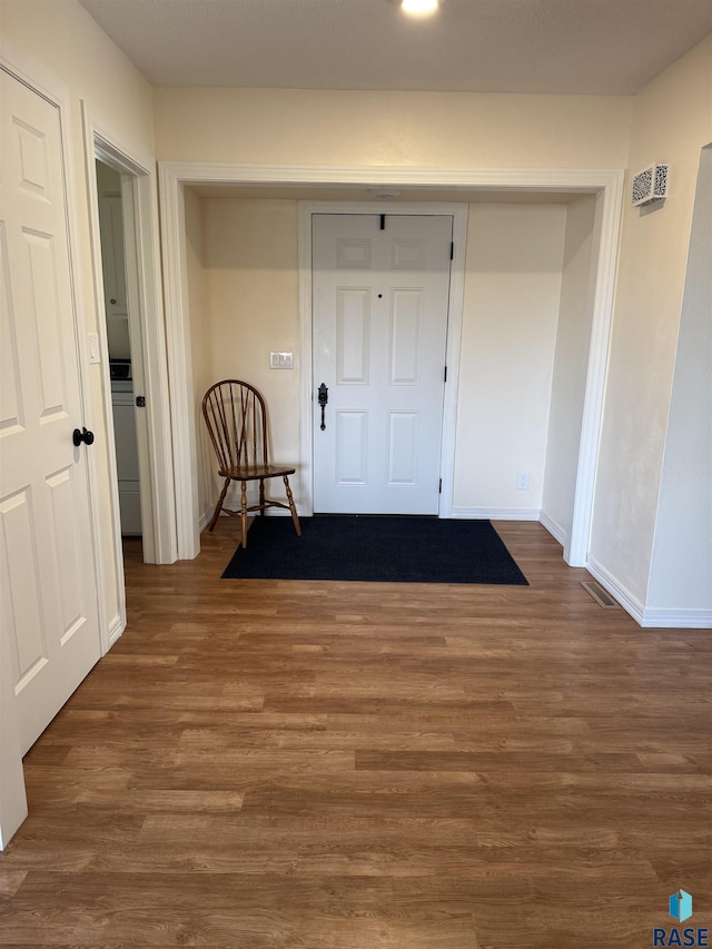 interior space featuring dark hardwood / wood-style floors