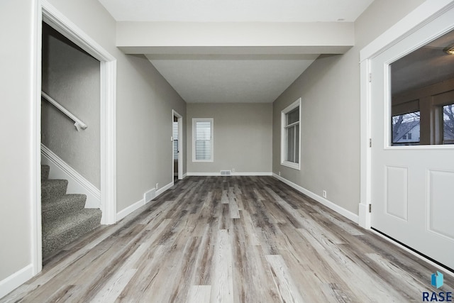 foyer featuring light hardwood / wood-style floors