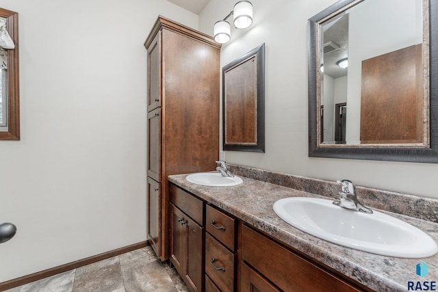 bathroom with vanity