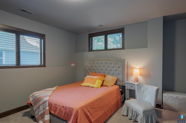 view of carpeted bedroom