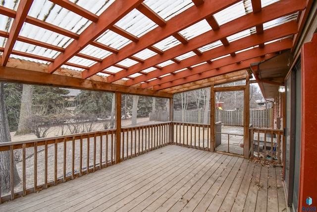 view of wooden terrace