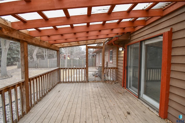 view of wooden terrace