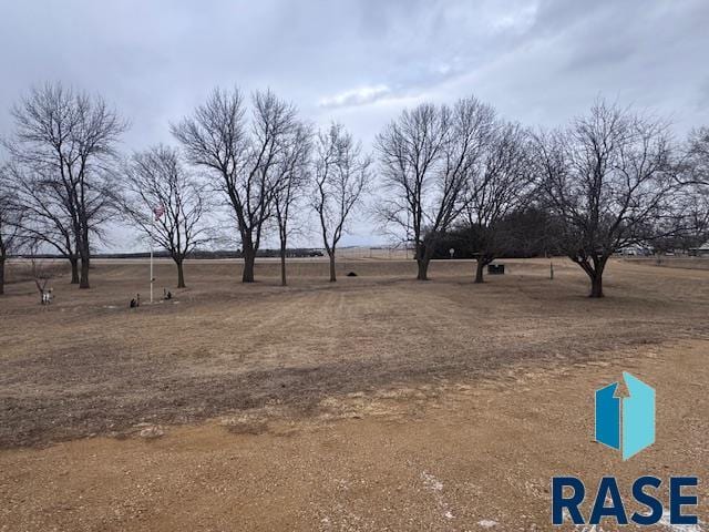 view of yard with a rural view