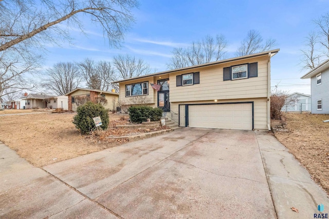 split foyer home with a garage