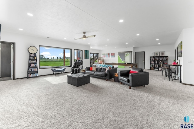 view of carpeted living room