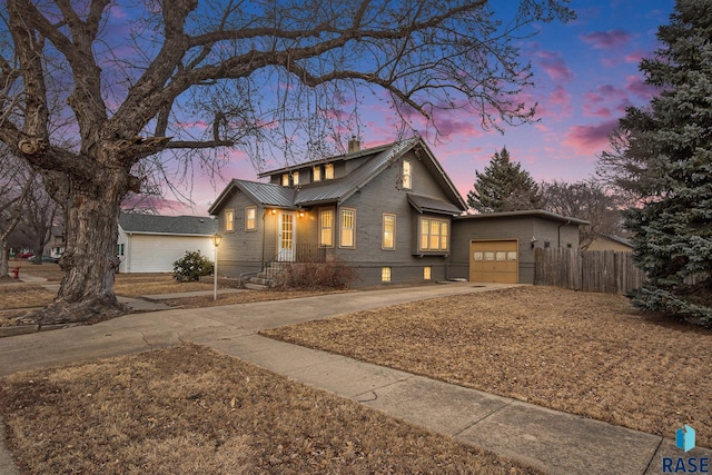 view of front of home featuring a garage