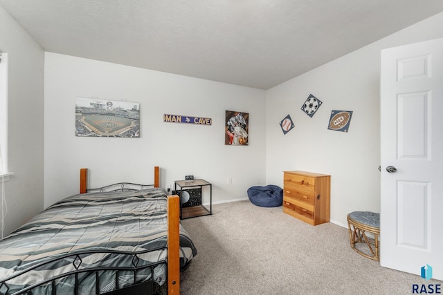 bedroom with carpet