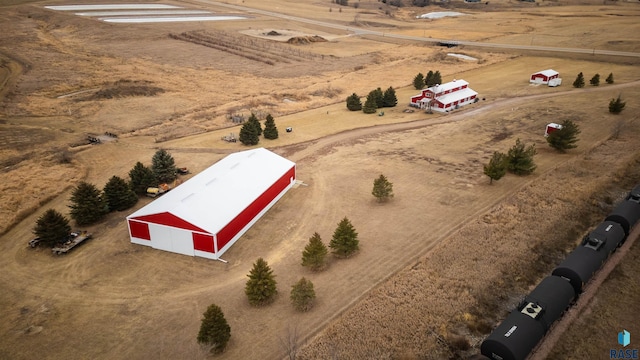 aerial view featuring a rural view