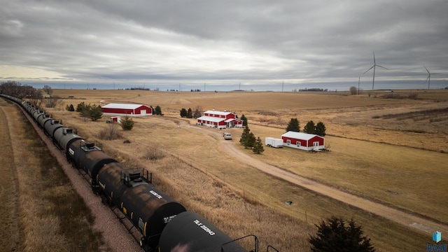 bird's eye view featuring a rural view