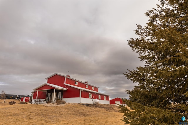 view of property exterior featuring a yard