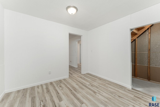 empty room featuring light wood-type flooring