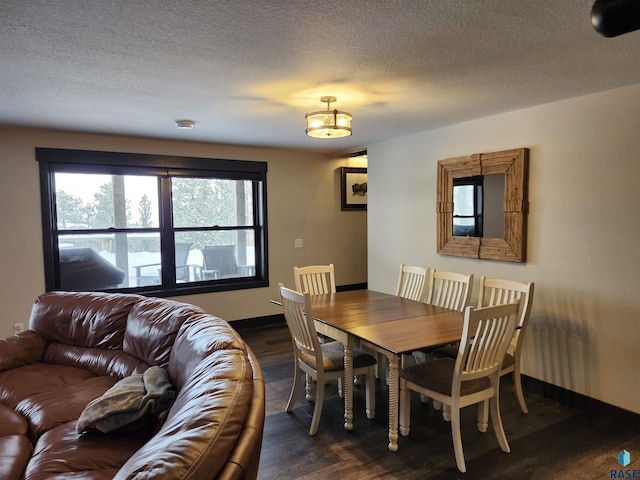 dining area featuring dark hardwood / wood-style floors