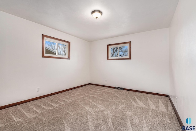 view of carpeted empty room