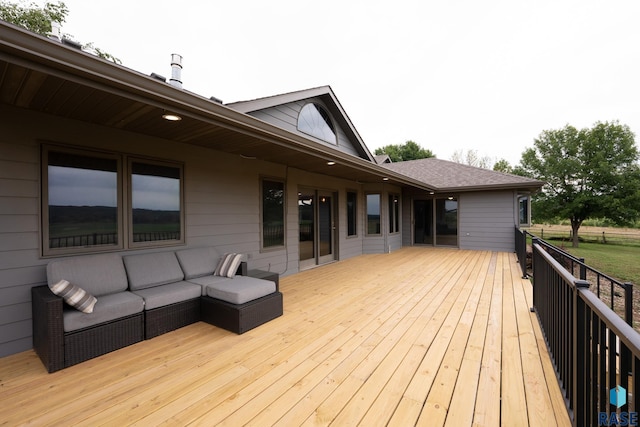 deck featuring an outdoor hangout area