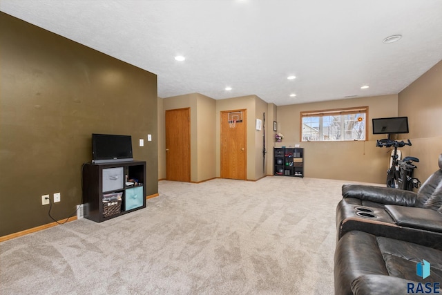 view of carpeted living room