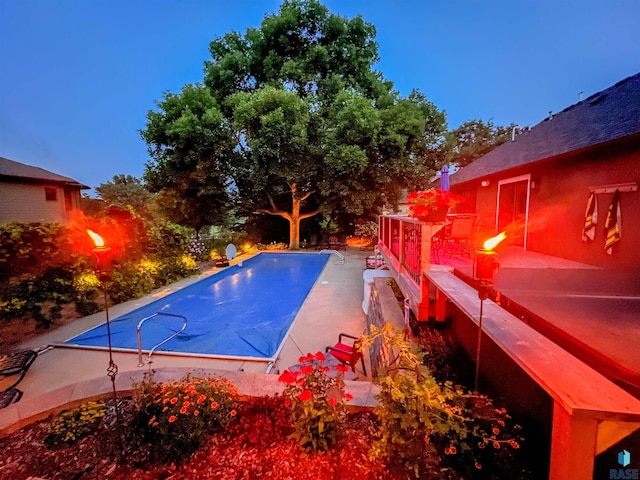 view of pool with a patio area