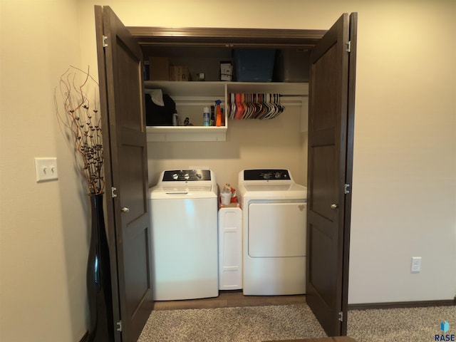 laundry area featuring independent washer and dryer