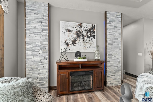 sitting room featuring hardwood / wood-style flooring