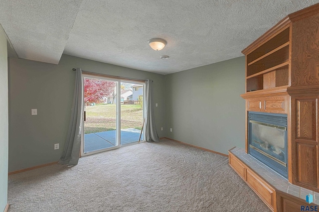 unfurnished living room featuring carpet flooring