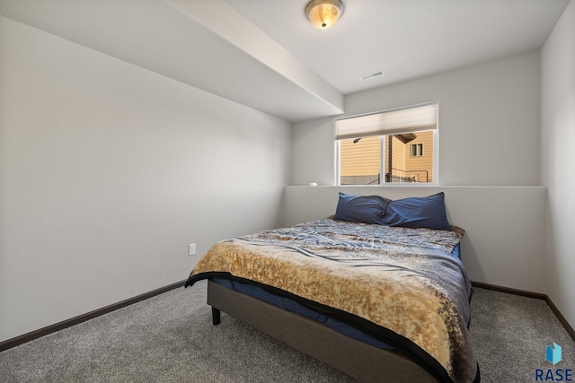 bedroom featuring carpet floors