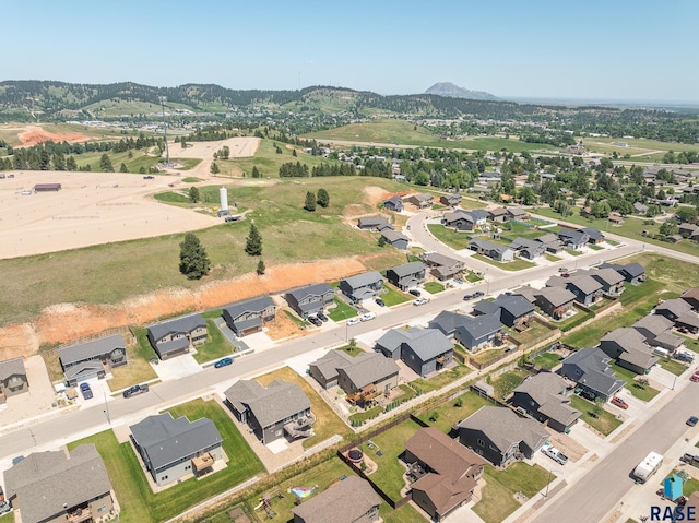 aerial view featuring a mountain view