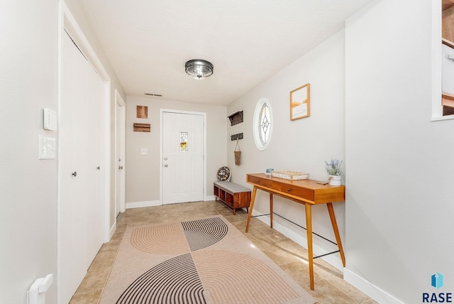 view of tiled foyer