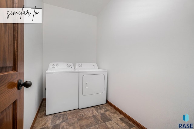 washroom featuring separate washer and dryer