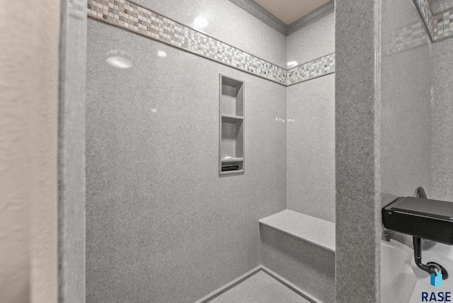 bathroom with a shower