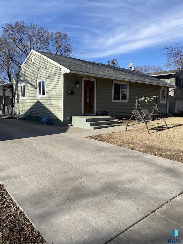 view of ranch-style house