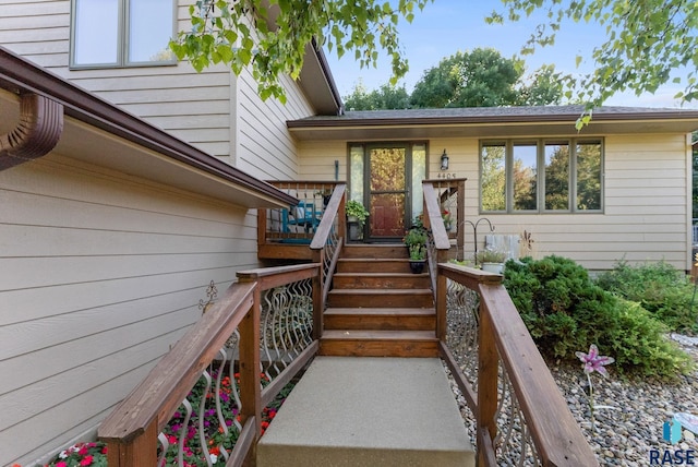 view of doorway to property