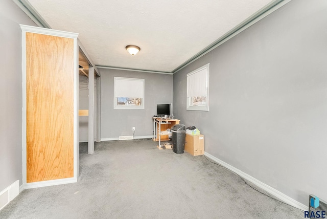 interior space featuring carpet floors