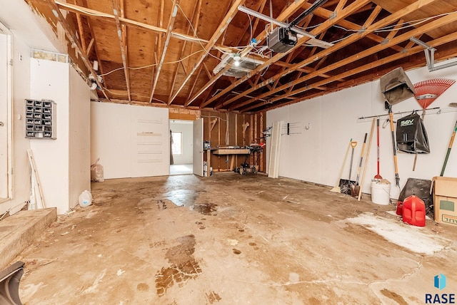 garage featuring a garage door opener