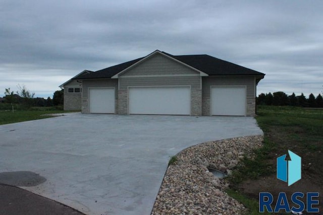 view of home's exterior featuring a garage