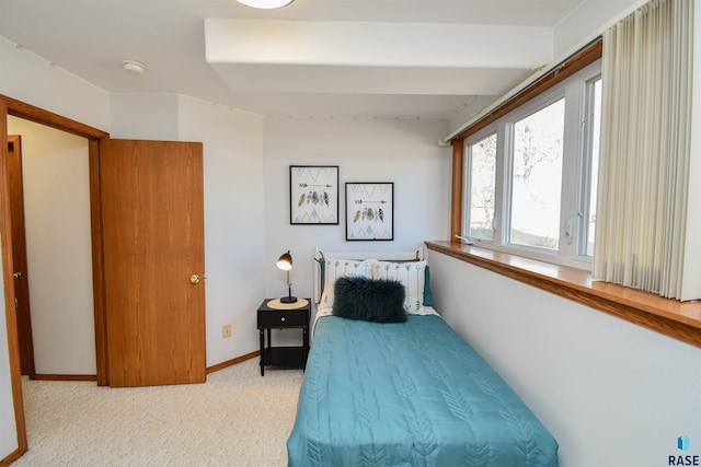 view of carpeted bedroom