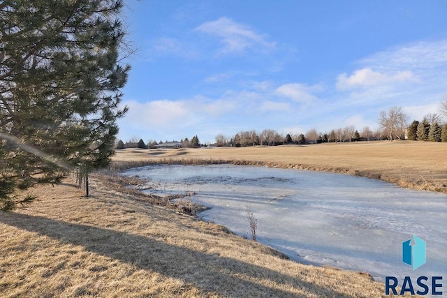 view of water feature with a rural view