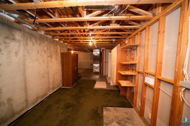 view of basement