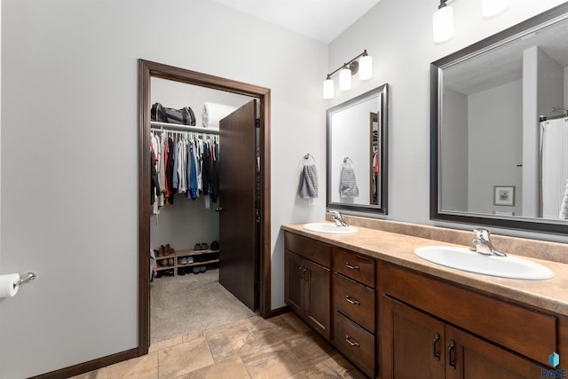 bathroom featuring vanity