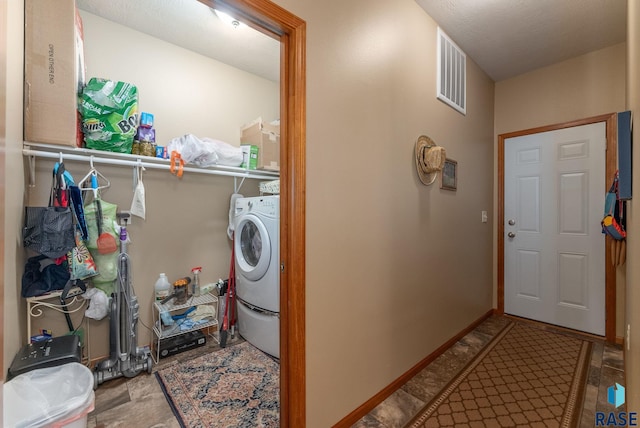 view of clothes washing area